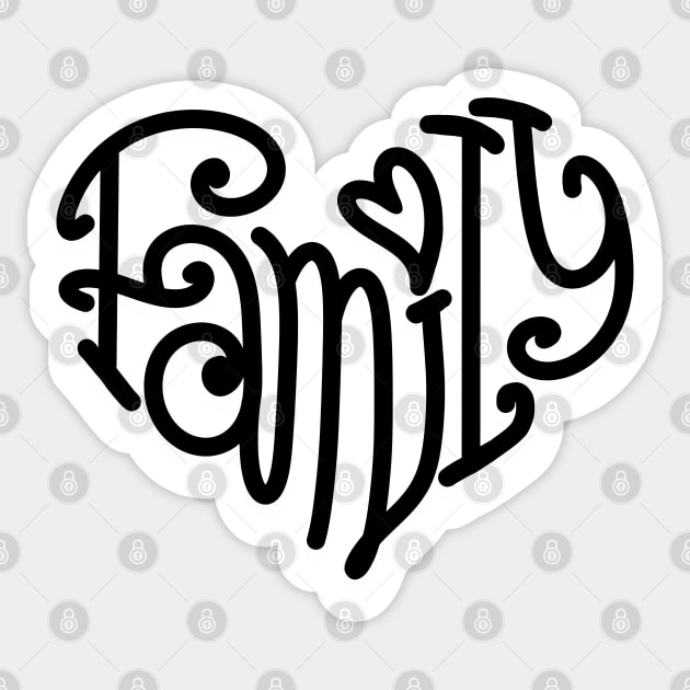 FAMILY HEART Sticker by MAYRAREINART